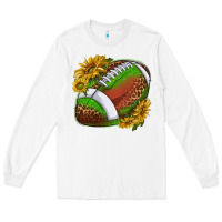 White footballwithsunflowers Long Sleeve Tee - texasbilliewilder