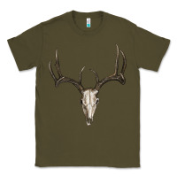 Army Green deer skull Classic Tee - RanaPortraitStore