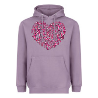 Lavender breast cancer ribbon heart Heavyweight Hoodie - AdoDesignShop