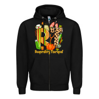 Black fall rt respiratory therapist Zipper Hoodie - Zillion Design Studio