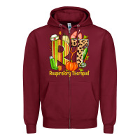 Burgundy fall rt respiratory therapist Zipper Hoodie - Zillion Design Studio