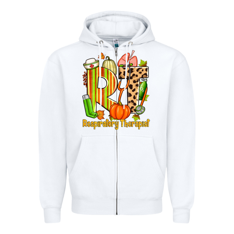 Fall Rt Respiratory Therapist Zipper Hoodie by Zillion Design Studio | Teevron