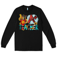 Black a  teacher Long Sleeve Tee - Zillion Design Studio