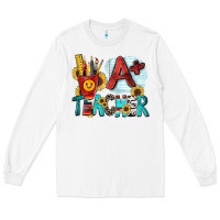 White a  teacher Long Sleeve Tee - Zillion Design Studio