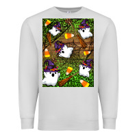 Dove Grey Halloween ghost Premium Sweatshirt - Artiststas
