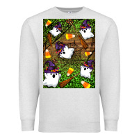 Oatmeal Heather Halloween ghost Premium Sweatshirt - Artiststas
