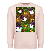Pale Pink Halloween ghost Premium Sweatshirt - Artiststas