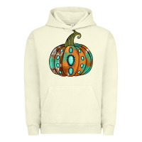 Pigment Pistachio Western cowhide turquoise pumpkin Urban Hoodie - NancyCooperArtShop