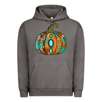 Pigment Tornado Western cowhide turquoise pumpkin Urban Hoodie - NancyCooperArtShop