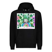 Black st patrick's gnome Premium Hoodie - MaliasSmallBusiness