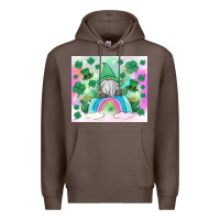Coffee st patrick's gnome Premium Hoodie - MaliasSmallBusiness