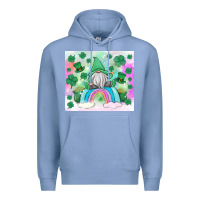 Colony Blue st patrick's gnome Premium Hoodie - MaliasSmallBusiness