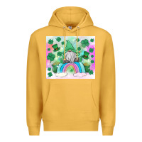Mustard st patrick's gnome Premium Hoodie - MaliasSmallBusiness