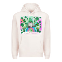Pale Pink st patrick's gnome Premium Hoodie - MaliasSmallBusiness