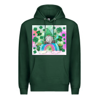 Sports Green st patrick's gnome Premium Hoodie - MaliasSmallBusiness