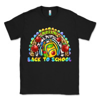 Black hello back to school rainbow Classic Tee - texasbilliewilder