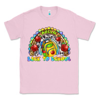 Bubblegum Pink hello back to school rainbow Classic Tee - texasbilliewilder
