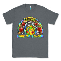 Charcoal Heather hello back to school rainbow Classic Tee - texasbilliewilder