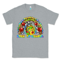 Heather Grey hello back to school rainbow Classic Tee - texasbilliewilder