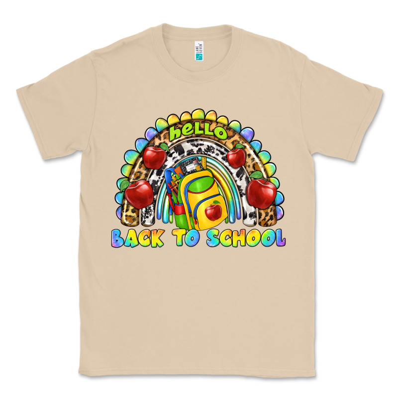 Hello Back To School Rainbow Classic Tee by texasbilliewilder | Teevron