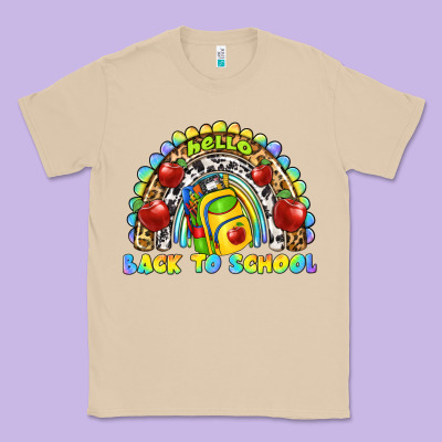 Hello Back To School Rainbow Classic Tee Designed By Texasbilliewilder
