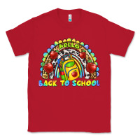 Red hello back to school rainbow Classic Tee - texasbilliewilder