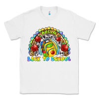 White hello back to school rainbow Classic Tee - texasbilliewilder