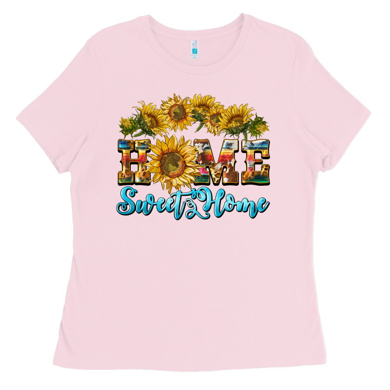 Home Sweet Home Sunflower Ladies Tee by BarkalooDesign | Teevron
