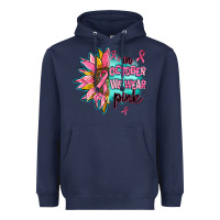Navy sunflower in october we wear pink Heavyweight Hoodie - AdoDesignShop