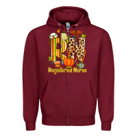 Burgundy fall rn registered nurse Zipper Hoodie - Zillion Design Studio
