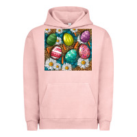 Pigment Salmon Easter eggs Urban Hoodie - NancyCooperArtShop