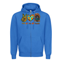 True Royal peace love thankful Zipper Hoodie - RanaPortraitStore