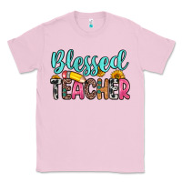 Bubblegum Pink blessed teacher Classic Tee - Zillion Design Studio
