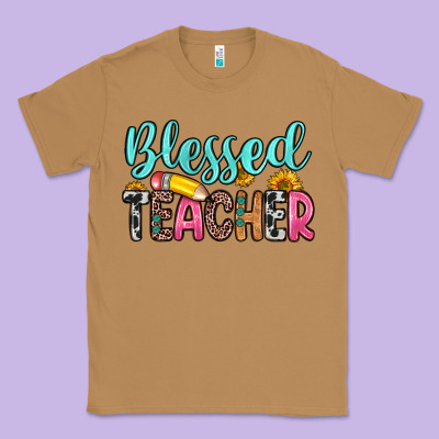 Blessed Teacher Classic Tee Designed By Zillion Design Studio