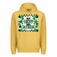 Antique Gold not lucky just blessed Premium Hoodie - MaliasSmallBusiness