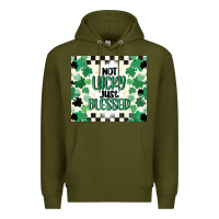 Army Green not lucky just blessed Premium Hoodie - MaliasSmallBusiness