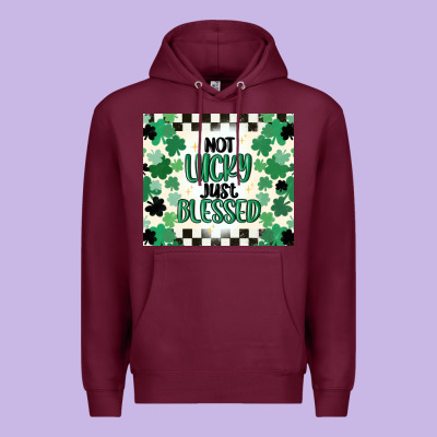 Not Lucky Just Blessed Premium Hoodie Designed By Maliassmallbusiness