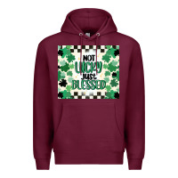 Burgundy not lucky just blessed Premium Hoodie - MaliasSmallBusiness