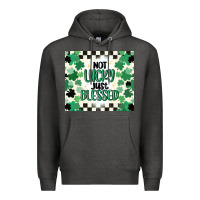 Charcoal Heather not lucky just blessed Premium Hoodie - MaliasSmallBusiness
