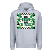 Heather Grey not lucky just blessed Premium Hoodie - MaliasSmallBusiness