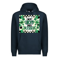 Navy not lucky just blessed Premium Hoodie - MaliasSmallBusiness
