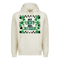 Oatmeal Heather not lucky just blessed Premium Hoodie - MaliasSmallBusiness