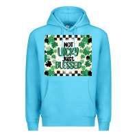Ocean Blue not lucky just blessed Premium Hoodie - MaliasSmallBusiness