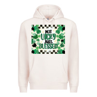 Pale Pink not lucky just blessed Premium Hoodie - MaliasSmallBusiness