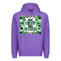 Purple not lucky just blessed Premium Hoodie - MaliasSmallBusiness