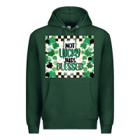 Sports Green not lucky just blessed Premium Hoodie - MaliasSmallBusiness