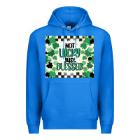 True Royal not lucky just blessed Premium Hoodie - MaliasSmallBusiness