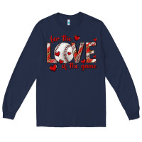 Navy for the love of the game baseball Long Sleeve Tee - texasbilliewilder