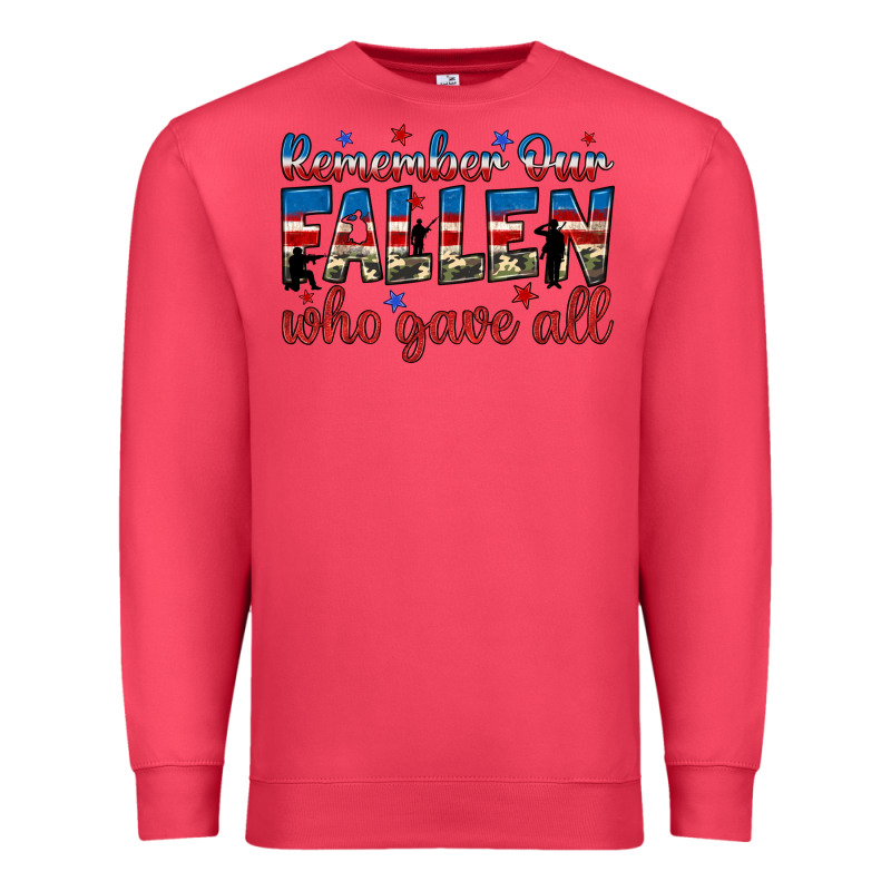 Remember Our Fallen Who Gave All Premium Sweatshirt by JahusDesignShop | Teevron