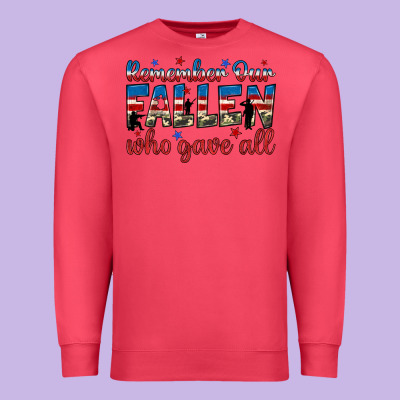 Remember Our Fallen Who Gave All Premium Sweatshirt Designed By Jahusdesignshop